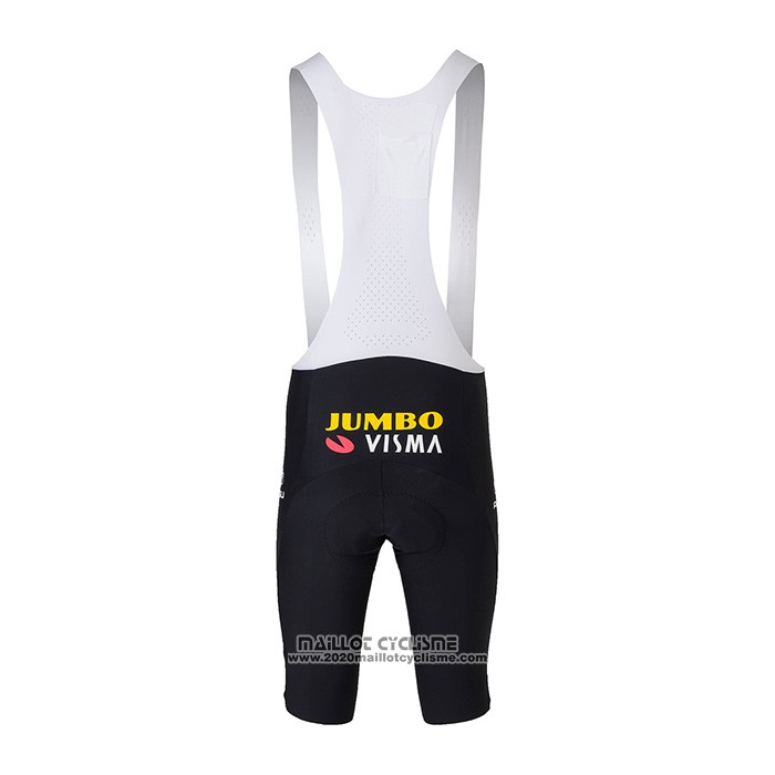 2022 Maillot Cyclisme Jumbo Visma Noir Jaune Manches Courtes et Cuissard